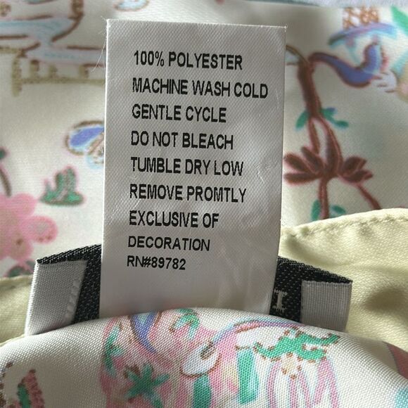 Natori Kimono Asian Motif Pajama Top Mandarin Collar Intimates Long Sleeve Small - Picture 8 of 11